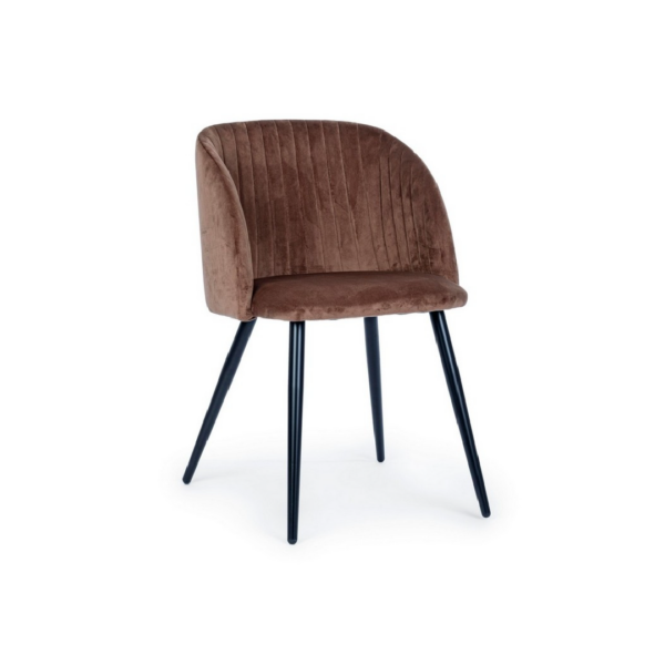 Sedia Queen Velvet Ruggine