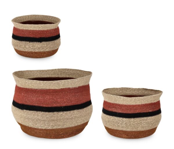 SET3 CESTA WAYLON ANFORA ALTO NAT-ROSSO