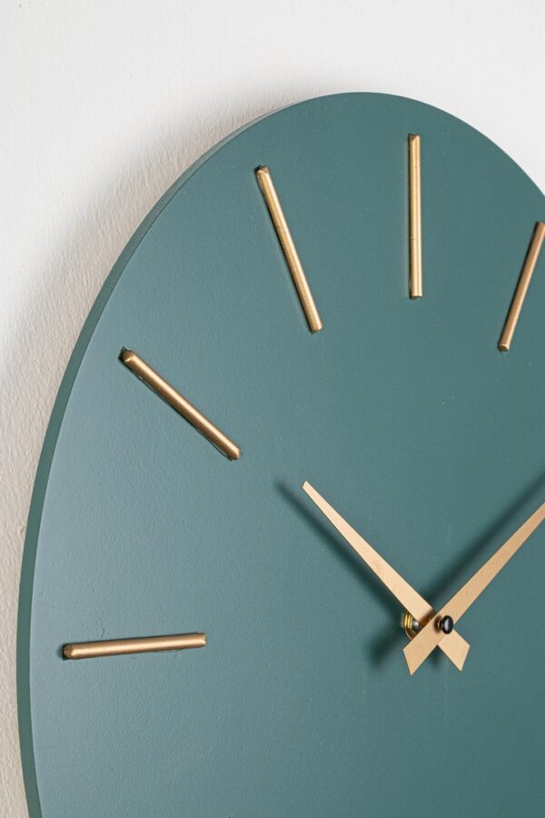 OROLOGIO PARETE TIMELINE VERDE D40 - immagine 2