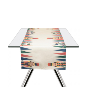 Runner, fantasia natalizia, 100% cotone, 45x140 cm