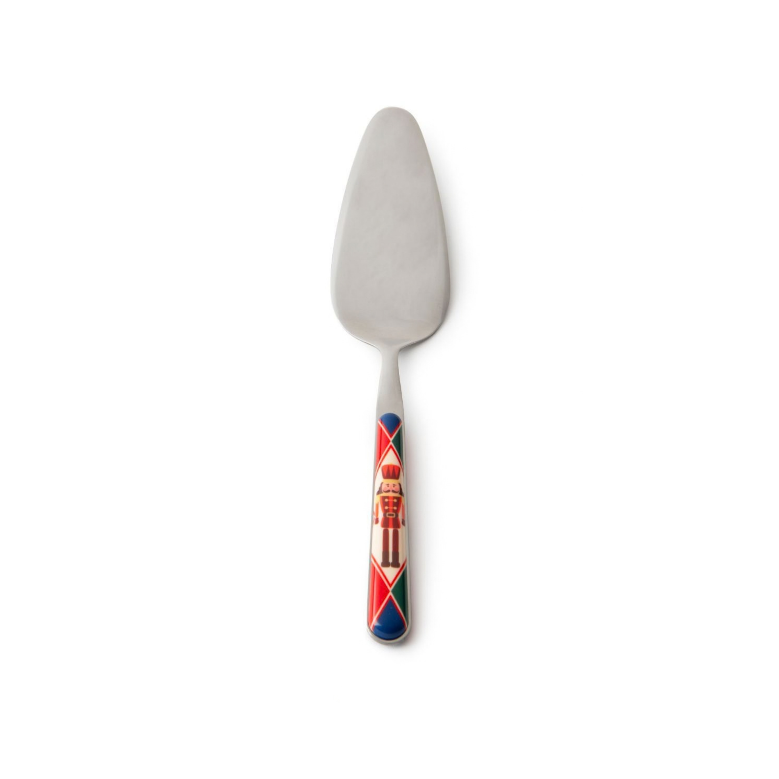 Paletta per dolce, natalizia, acciaio inox, decorata