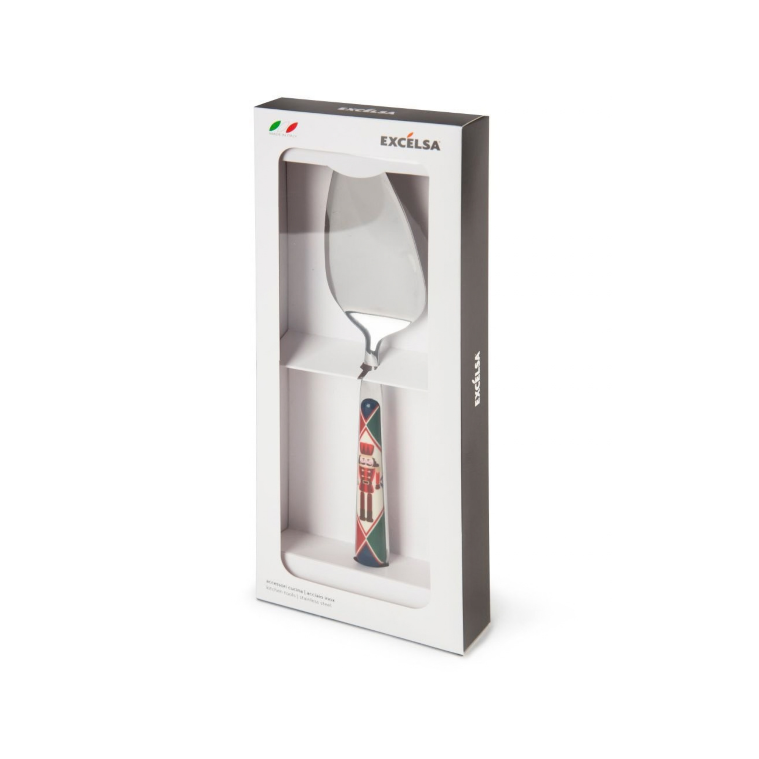 Paletta per dolce, natalizia, acciaio inox, decorata - immagine 2