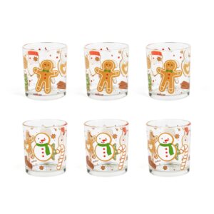Bicchieri acqua, 6 pezzi, natalizi, invernali