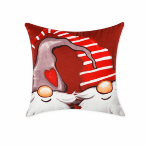 Cuscino decorativo, natalizio, gnomi, 45x45 cm