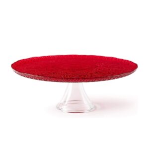 Alzata torta cm.31Xh10 rosso