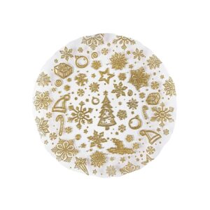 Excelsa piatto panettone Gold vetro 33xH2,5x33