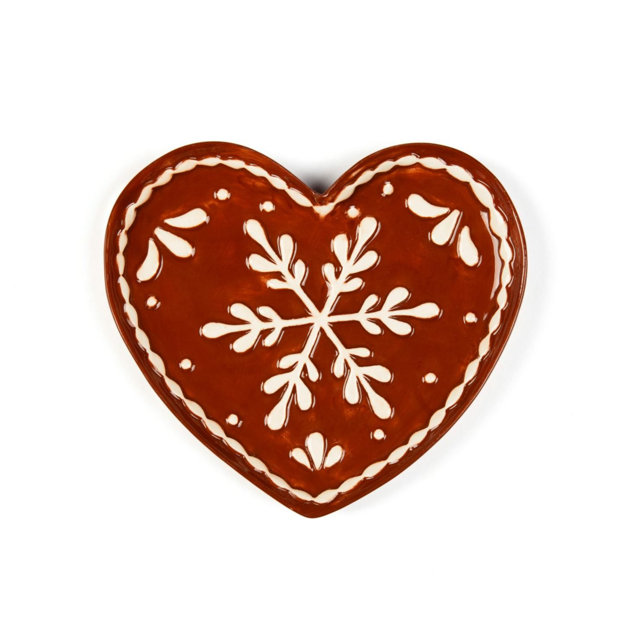 Piatto a servire, cuore, ceramica
