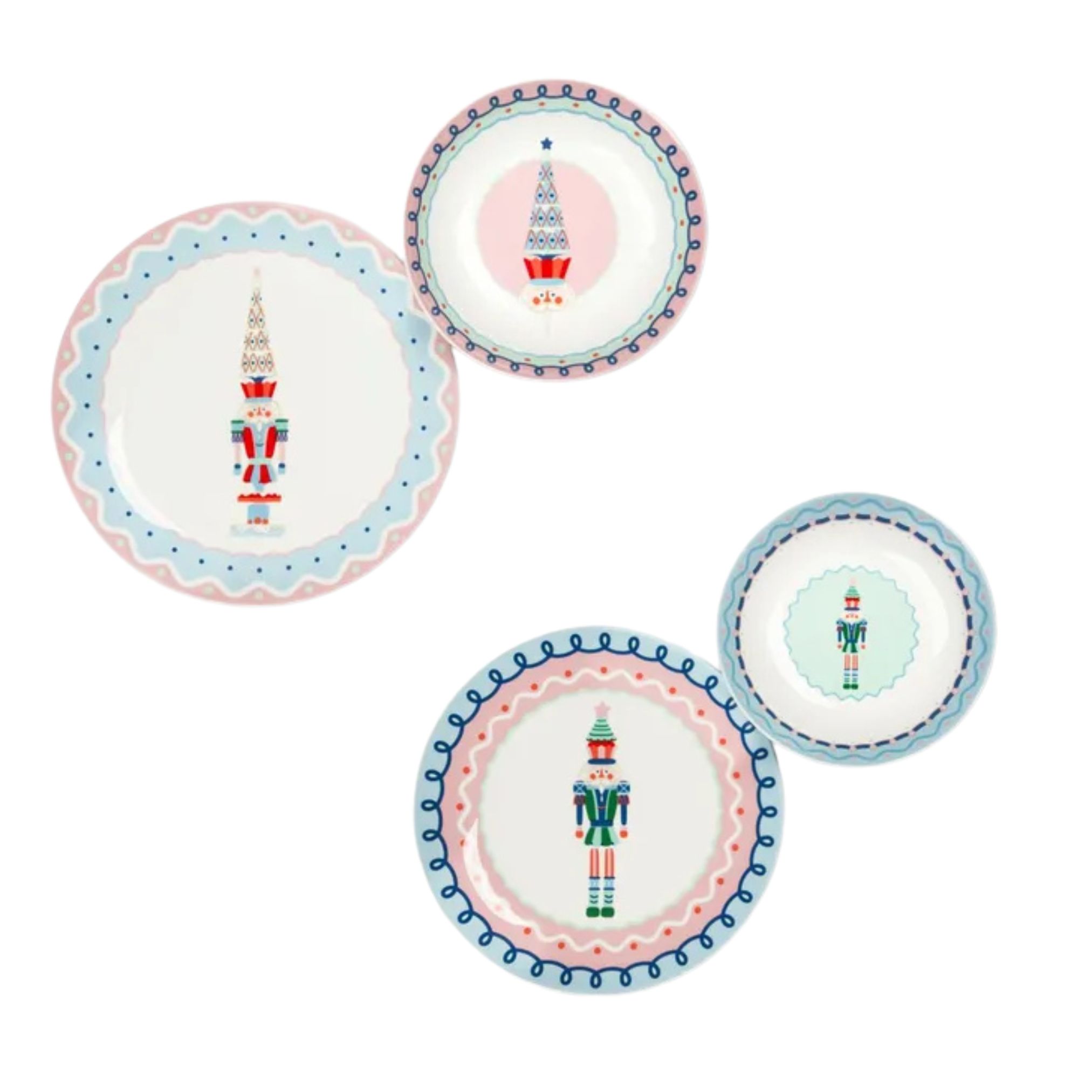 Excelsa servizio piatti 12 pezzi Xmas Sweet Pastels porcellana multicolore - immagine 2