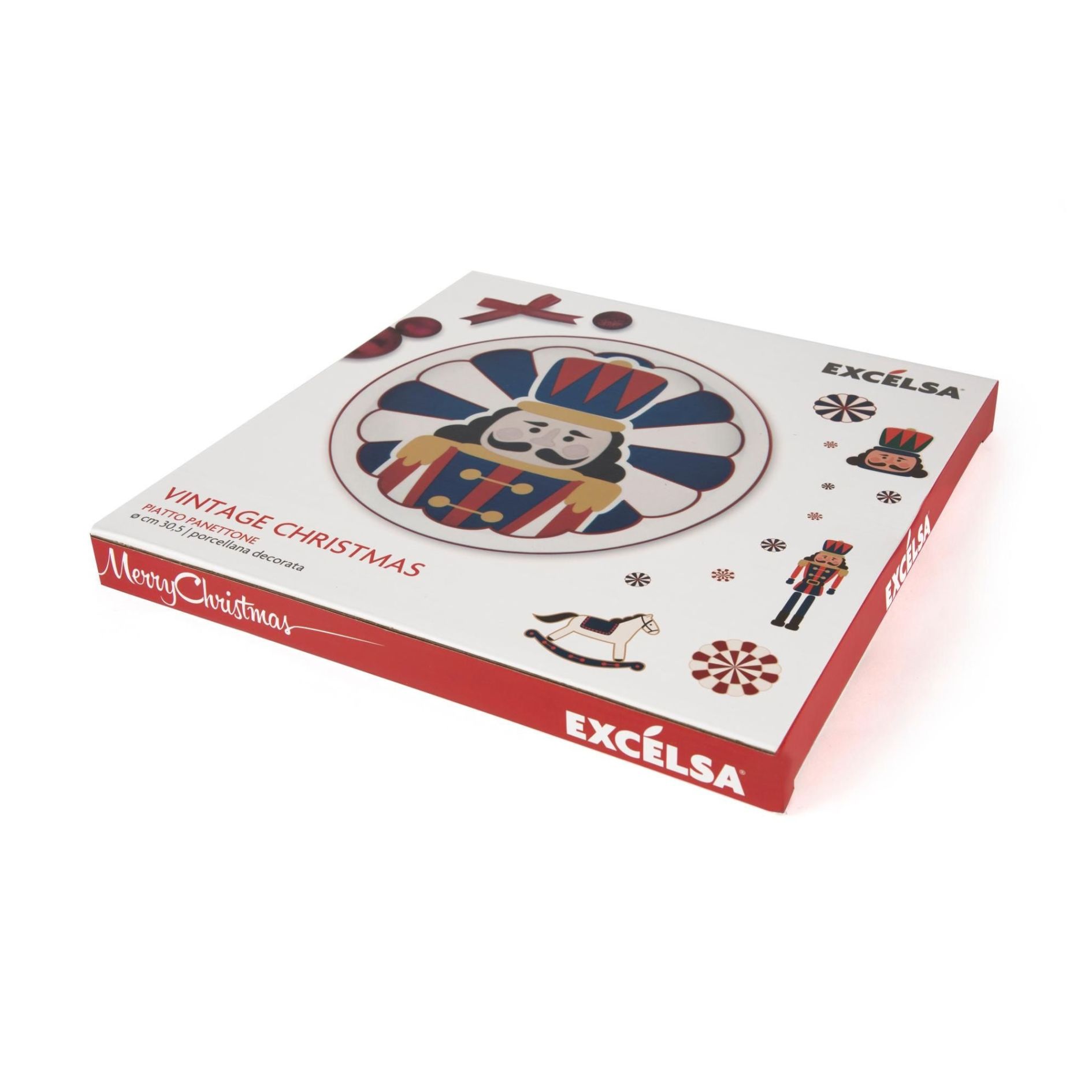 Piatto panettone, stile natalizio, in porcellana - immagine 2