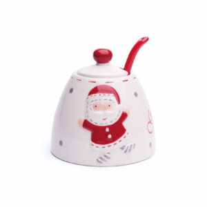 Formaggiera/zuccheriera, babbo natale, ceramica