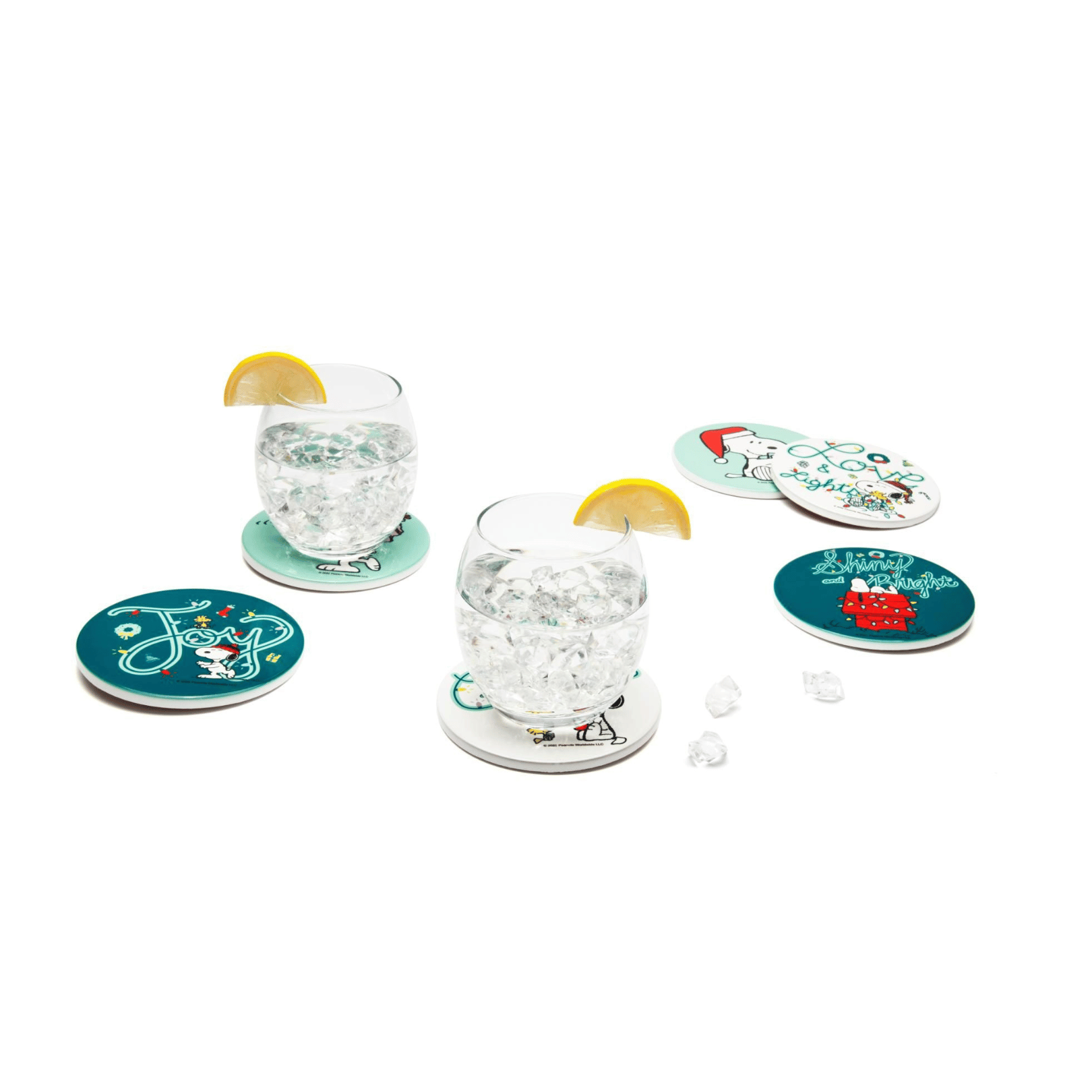 Sottobicchieri, peanuts shiny & bright, natalizi - immagine 2