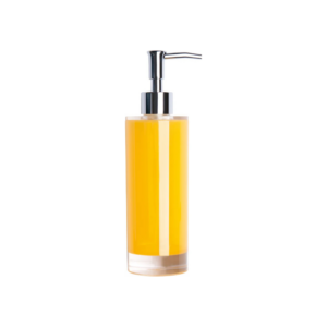 Dosatore per sapone liquido SPA, plastica resistente, giallo, 300 ml