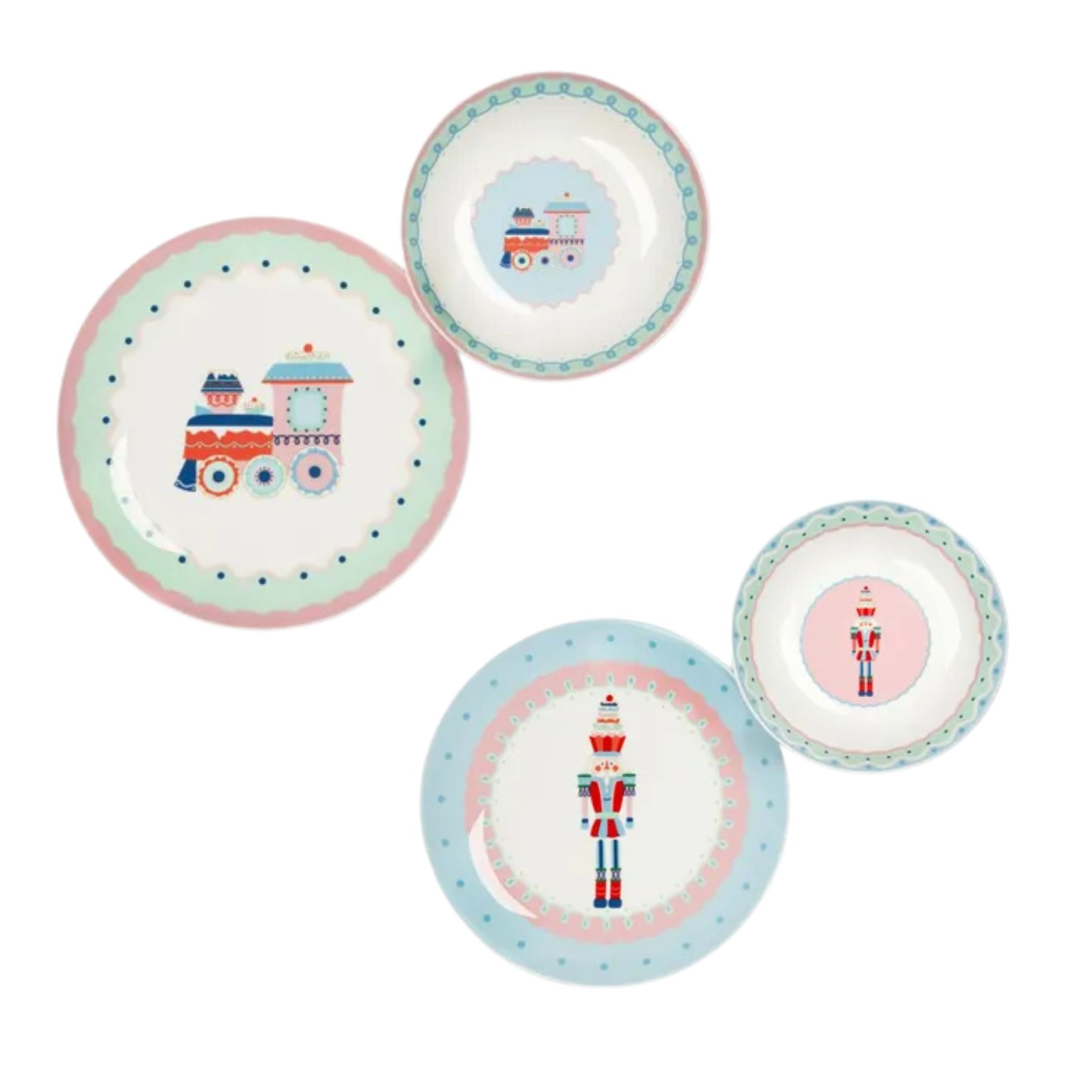 Excelsa servizio piatti 12 pezzi Xmas Sweet Pastels porcellana multicolore - immagine 3
