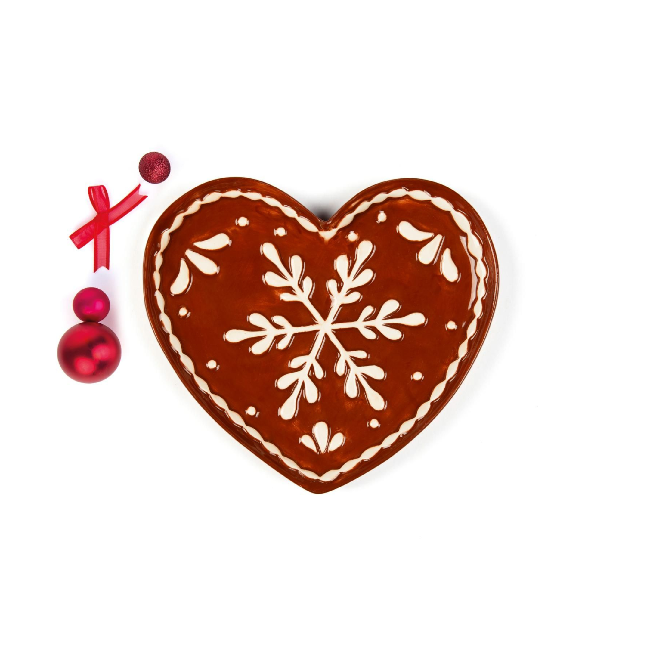 Piatto a servire, cuore, ceramica - immagine 3