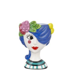 Vaso ceramica, LE STILOSE iris, cm 14,50x11,50x17,80