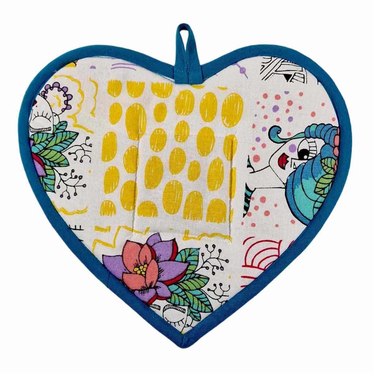 Sottopentola LE STILOSE, cuore con cannella, in cotone, cm 28 - immagine 2