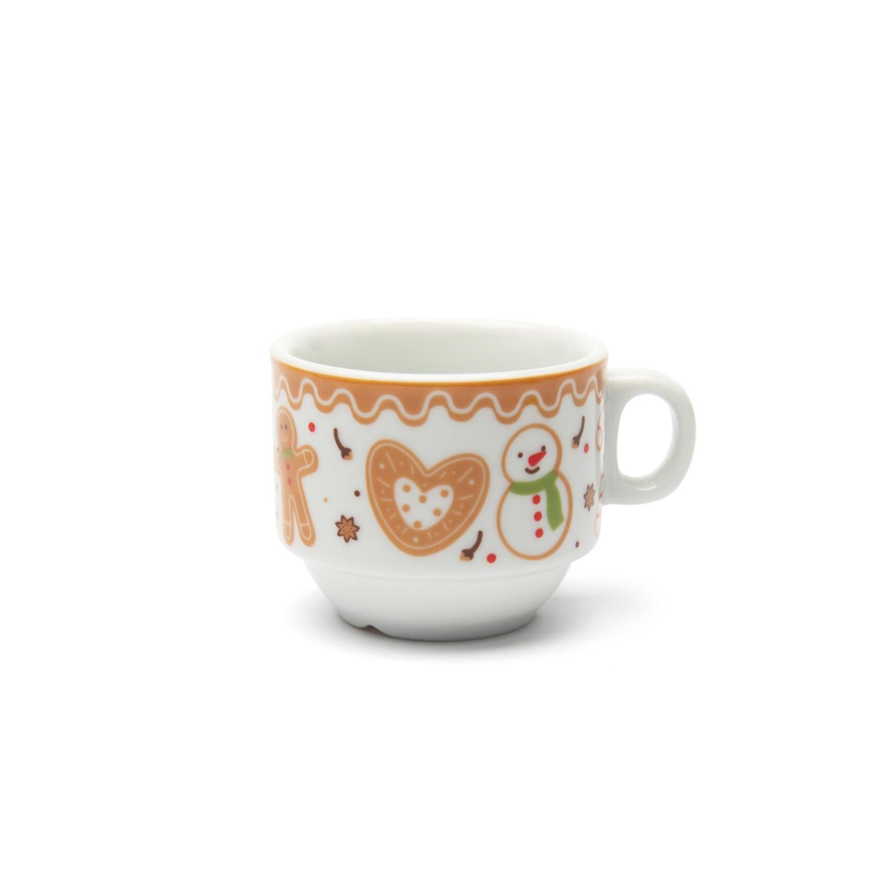Tazzine caffè, 4 pezzi, con supporto, porcellana - immagine 4