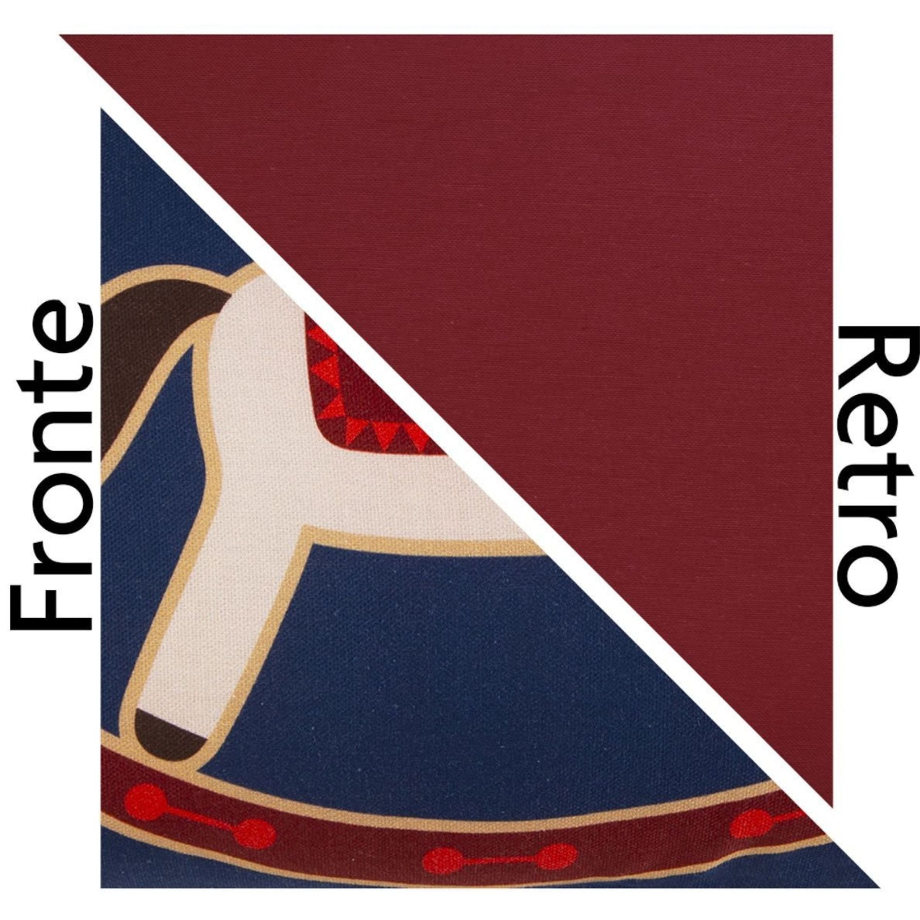 Cuscino decorativo, natalizio, cavallino a dondolo, 45x30 cm - immagine 4