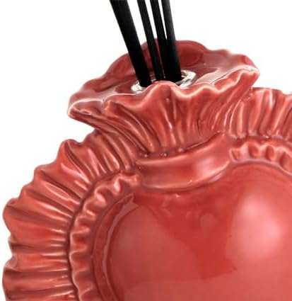 Profumatore ex voto, corallo, con stecchini, cm 14x8x15 - immagine 2