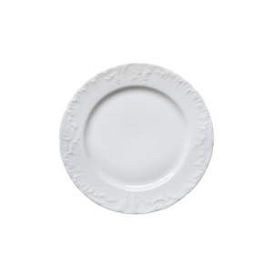 Piatto piano ELISA ROCOCO' in Porcellana, 26 cm, Bianco