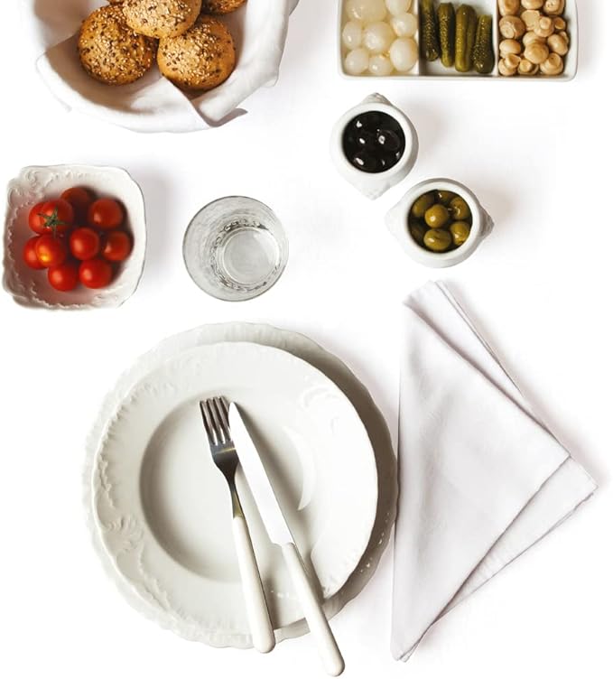 Piatto Fondo ELISA ROCOCO' in Porcellana, 22.5 cm, Bianco - immagine 3