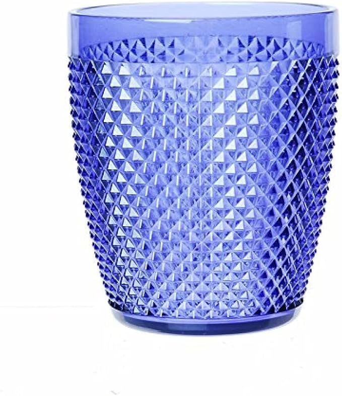 Bicchiere Diamond blu, plastica resistente, riutilizzabile, 400 ML - immagine 2