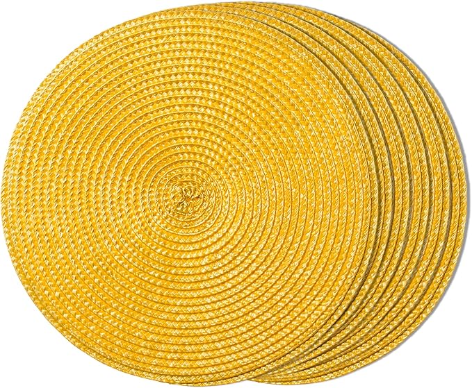 Tovaglietta giallo, tonda, 36 cm, multicolore - immagine 3