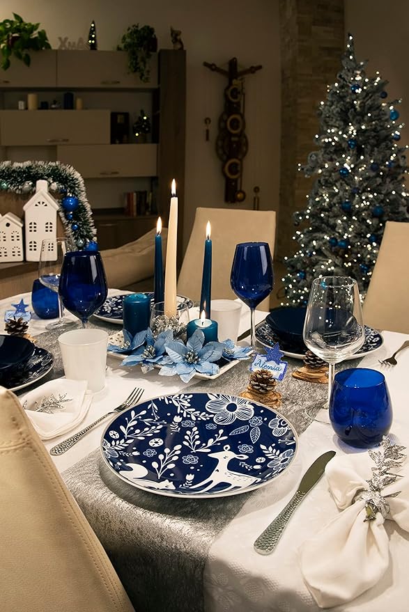 Calici da Vino in Vetro Blu, 50 cl - immagine 2