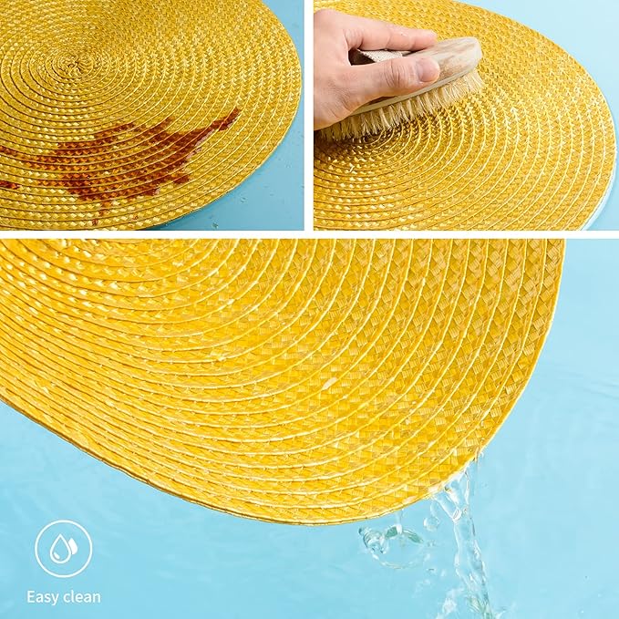Tovaglietta giallo, tonda, 36 cm, multicolore - immagine 5