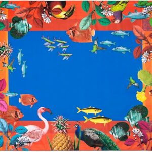 Rhapsody Tovaglia Orientale cm 140x180, Stampa Tropicale, Cotone e Poliestere