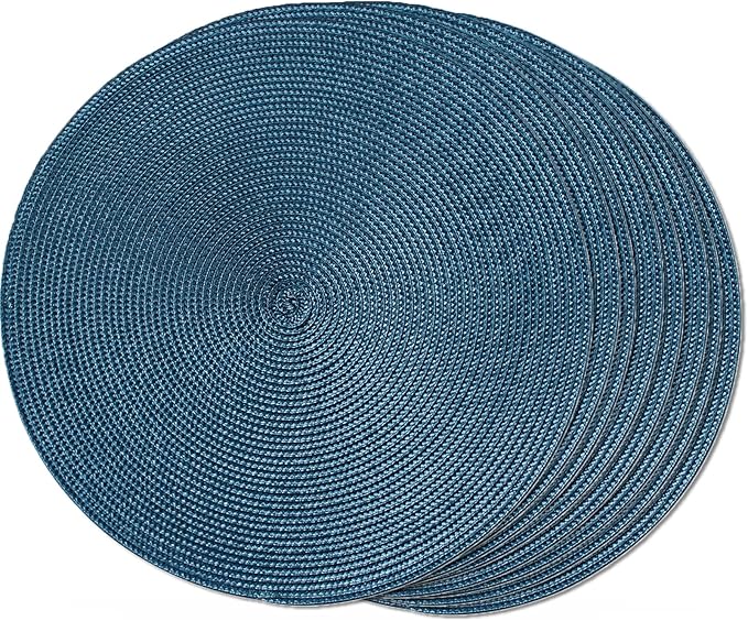 Tovaglietta blu, tonda, 36 cm, multicolore - immagine 6