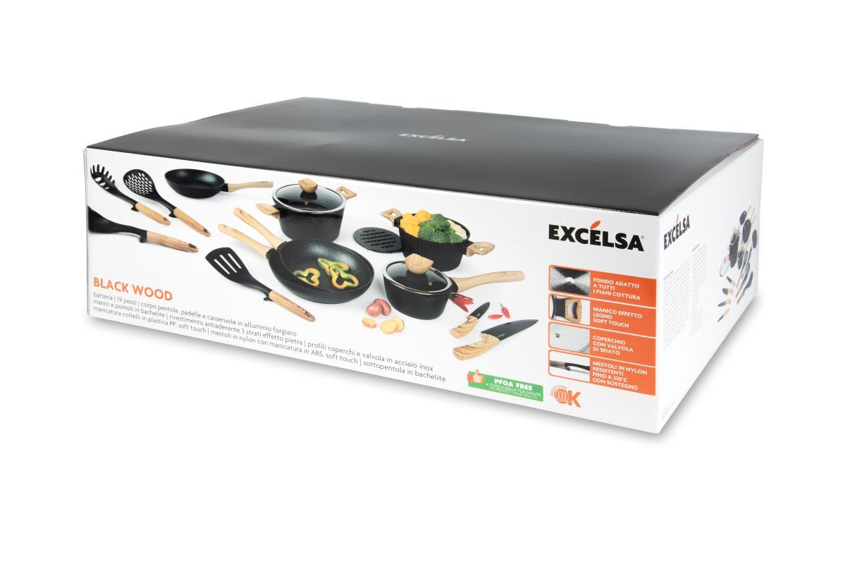 Batteria di pentole e accessori, 19 pezzi, antiaderente - immagine 22
