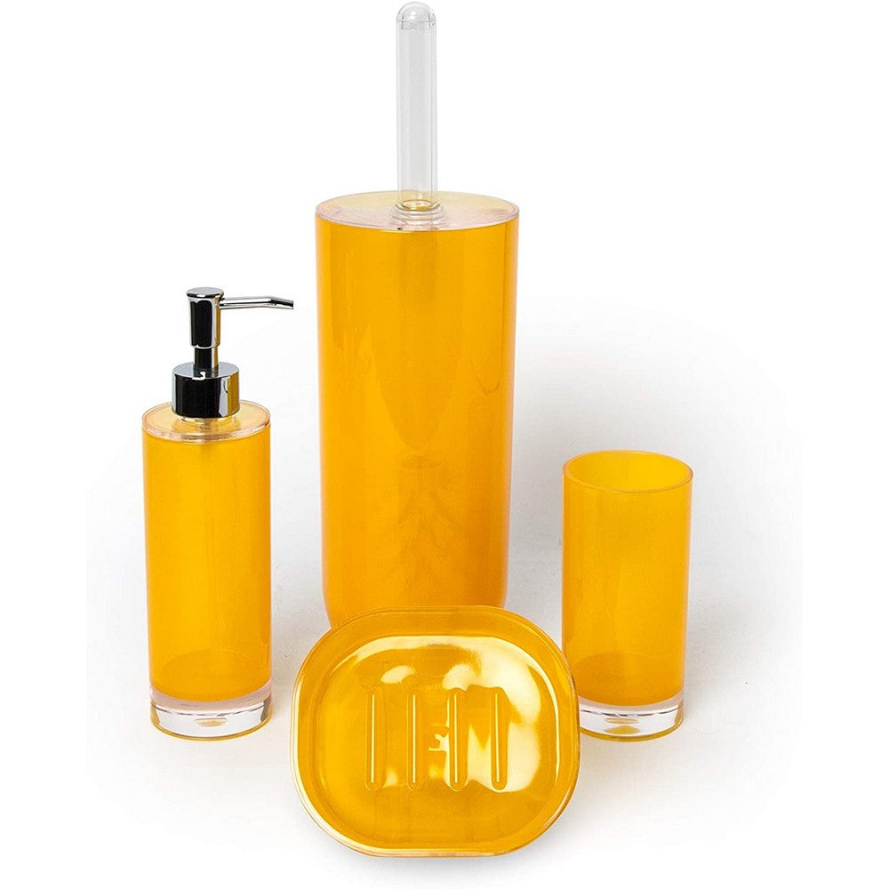 Porta scopino wc SPA, plastica resistente, giallo - immagine 2