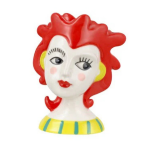 Vaso ceramica, LE STILOSE rossa,  cm 14x11,2x18