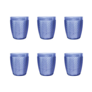 Bicchiere Diamond blu, plastica resistente, riutilizzabile, 400 ML
