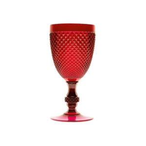Calice Diamond rosso, plastica resistente, riutilizzabile, 390 ML