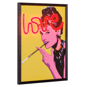 Quadro Audrey Love con LED