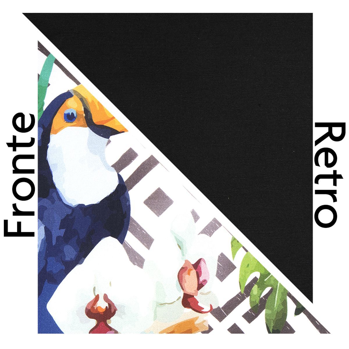 Cuscino decorativo TROPICAL, multicolore, 45x45 cm, quadrato - immagine 3