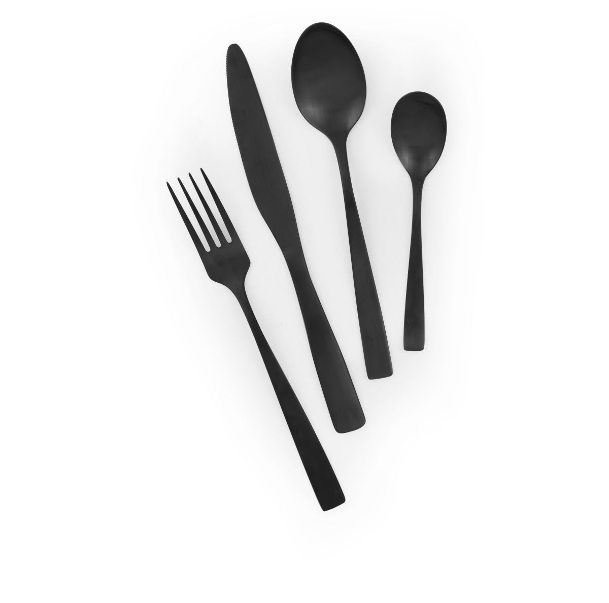 Set posate, 24 pezzi, acciaio inox black