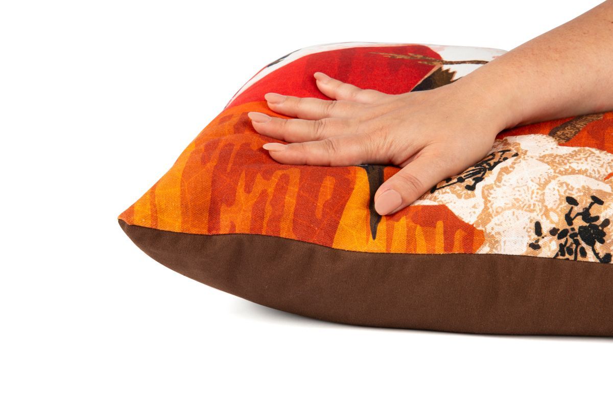 Cuscino decorativo FUJI, stile orientale, con uccelli, 45x45 cm - immagine 4