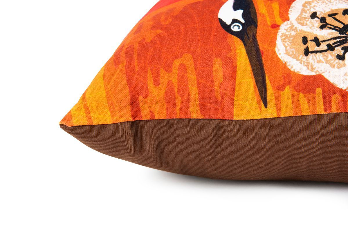 Cuscino decorativo FUJI, stile orientale, con uccelli, 45x45 cm - immagine 5