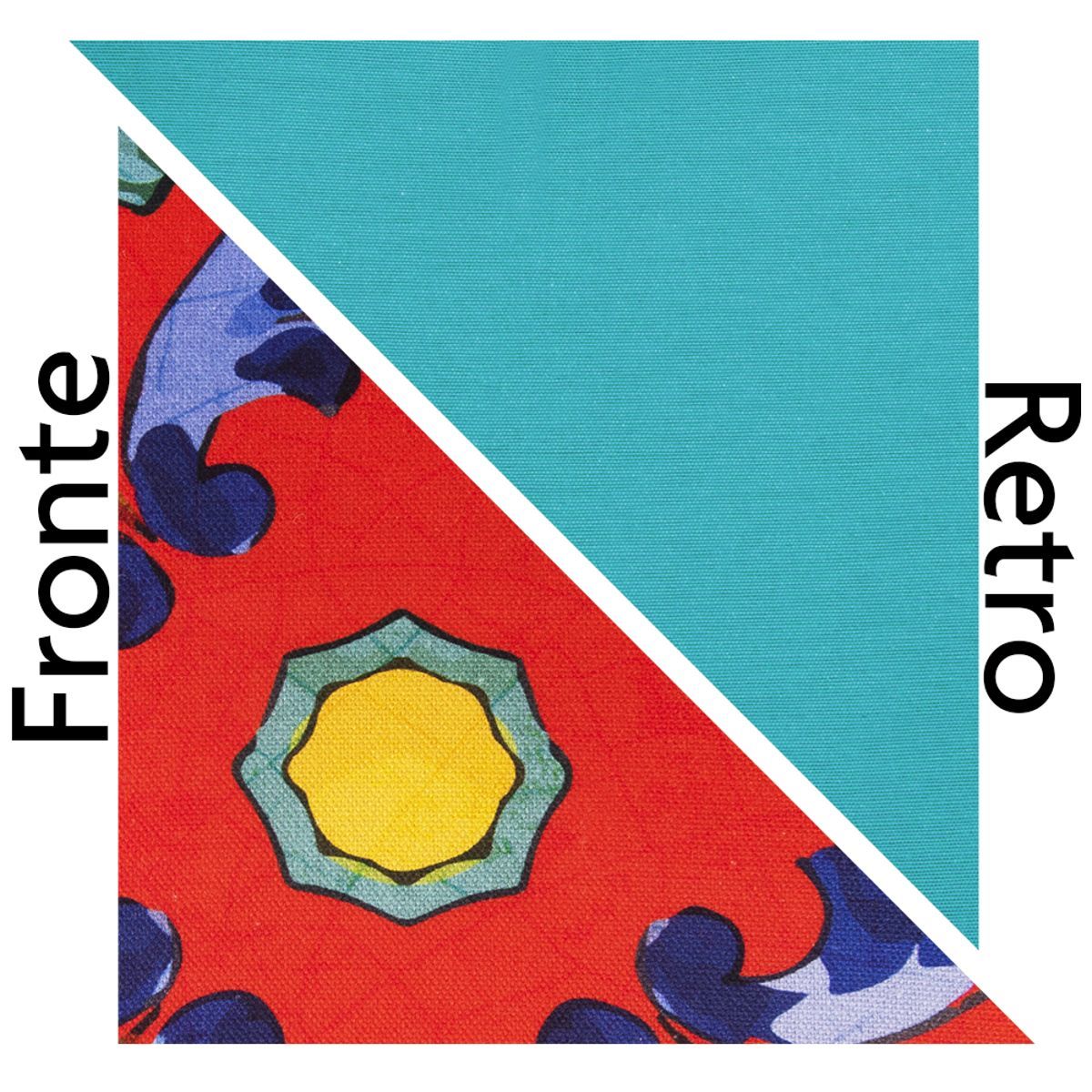 Cuscino decorativo TRINACRIA, stile siciliano, 45x45 cm - immagine 3