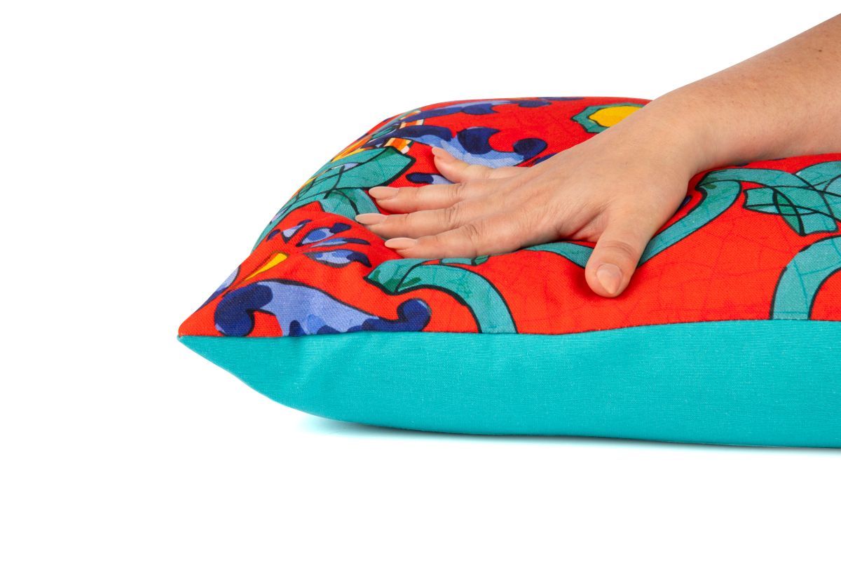 Cuscino decorativo TRINACRIA, stile siciliano, 45x45 cm - immagine 4