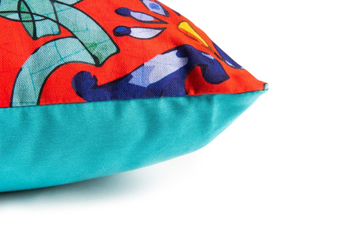 Cuscino decorativo TRINACRIA, stile siciliano, 45x45 cm - immagine 5