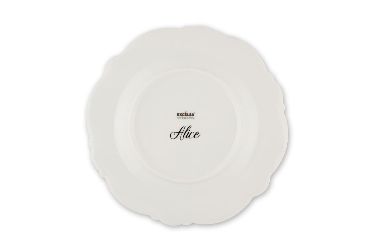 Servizio piatti Alice , geometrie filo oro, porcellana, 18 pezzi - immagine 9