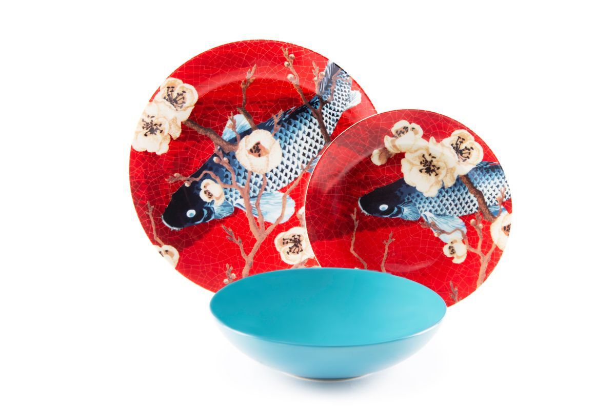 Servizio piatti FUJI, multicolore, porcellana/stoneware, 18 pezzi - immagine 8