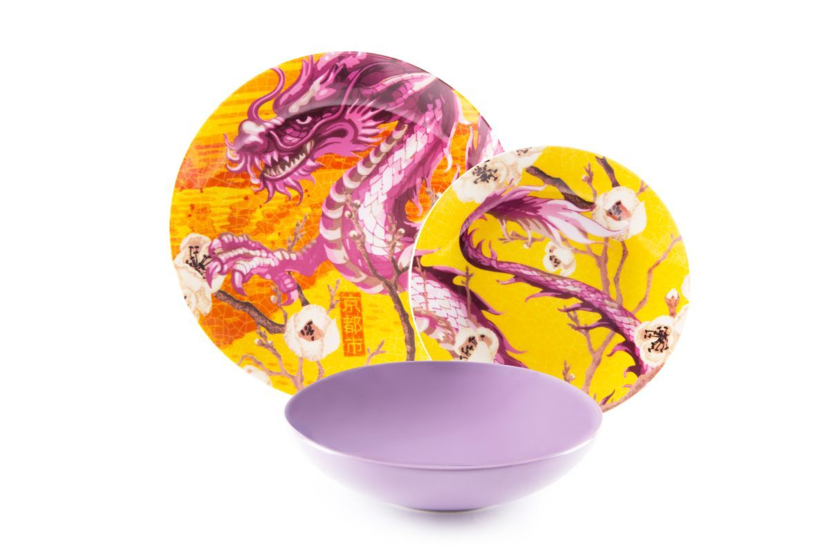 Servizio piatti FUJI, multicolore, porcellana/stoneware, 18 pezzi - immagine 9