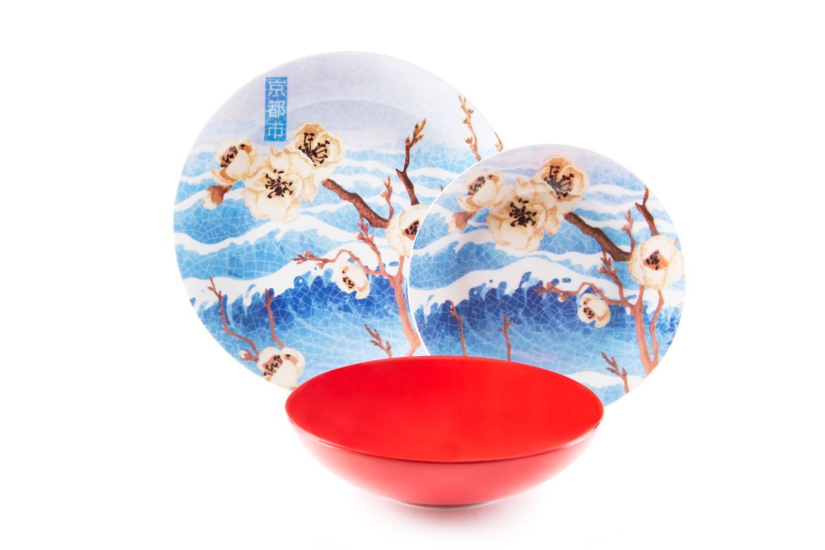 Servizio piatti FUJI, multicolore, porcellana/stoneware, 18 pezzi - immagine 10