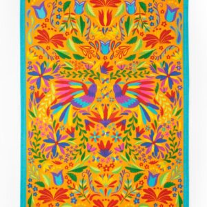 Canovaccio MEXICAN FLOWER, 100% cotone, stile messicano, 50x70 cm
