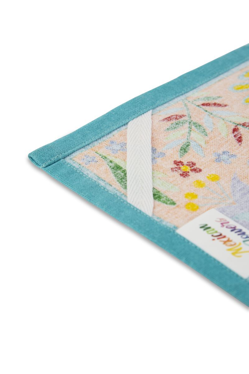 Canovaccio MEXICAN FLOWER, 100% cotone, stile messicano, 50x70 cm - immagine 2